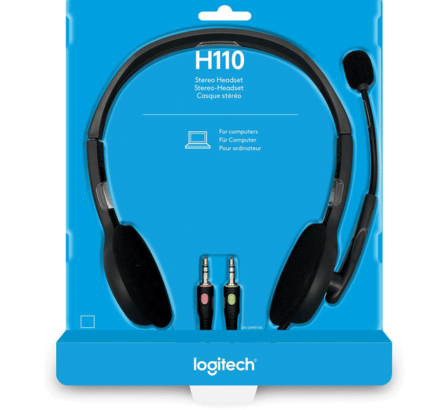 Logitech H110 Stereo Headset - Clear Audio for Calls and Music