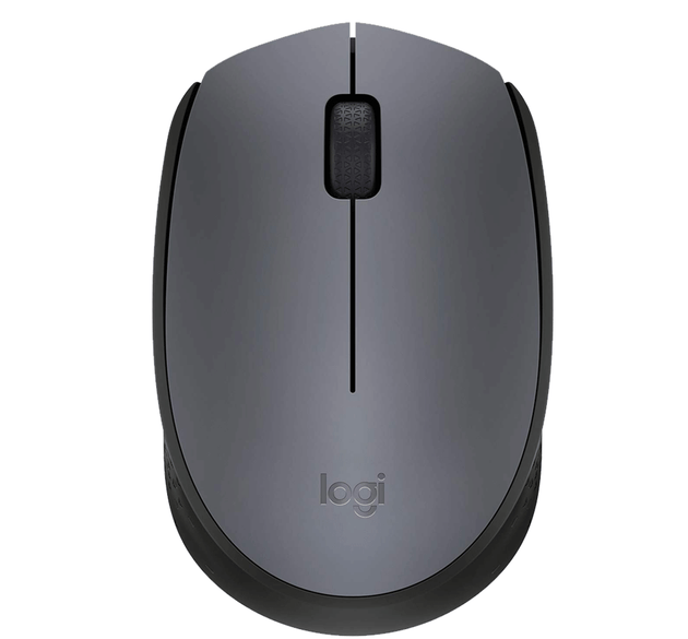 Logitech M171 Wireless Mouse – Full-Size, Ambidextrous Design, 18-Month Battery Life, 2.4GHz USB Receiver – Black